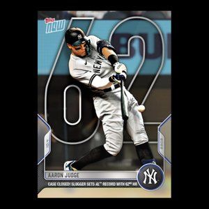 Aaron Judge 2022 MLB TOPPS NOW® Card Home Run 62 Record IN HAND RARE
